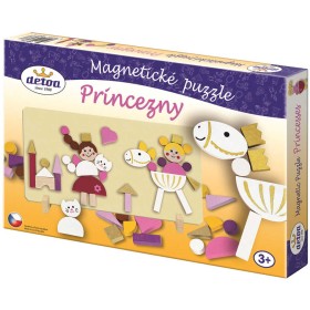 DETOA Puzzle magnetické Princezny v krabici *DŘEVĚNÉ HRAČKY*