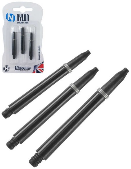 ACRA Náhradní násadky na šipky set 3ks HARROWS Nylon Short 2BA
