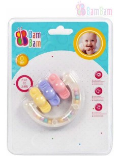 BAM BAM Baby chrastítko TVARY kousátko pro miminko