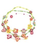DŘEVO Korálky veselé barevné 20cm dětský náhrdelník *DŘEVĚNÉ HRAČKY*