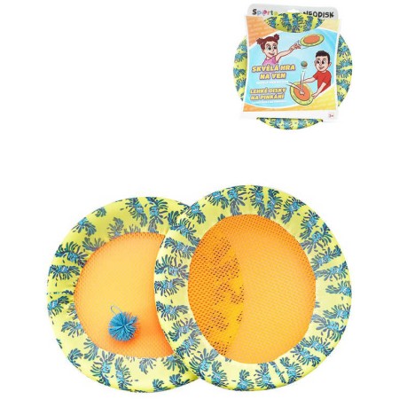 MAC TOYS Neodisk 30cm set 2 talíře s míčkem frisbee 2v1 plast