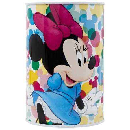 Pokladnička válec Disney Minnie Mouse 10x15cm dětská kasička kovová