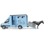BRUDER 02674 Auto Mercedes Benz Sprinter přeprava zvířat se s koněm