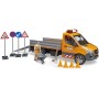 BRUDER 02677 Auto Mercedes Benz Sprinter silničáři s doplňky na baterie Světlo Zvuk