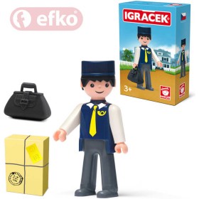 EFKO IGRÁČEK Pošťák s doplňky v krabičce STAVEBNICE