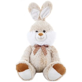 PLYŠ Zajíček velký sedící 100cm s mašlí *PLYŠOVÉ HRAČKY*