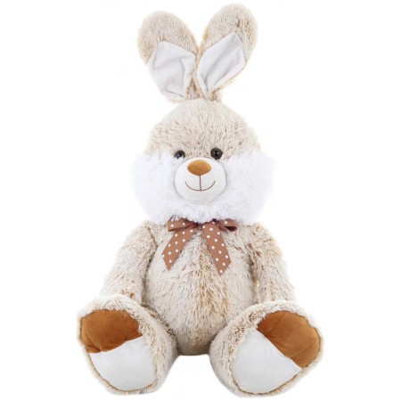 PLYŠ Zajíček velký sedící 100cm s mašlí *PLYŠOVÉ HRAČKY*