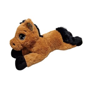 PLYŠ Kůň plyšový ležící 80cm hnědý *PLYŠOVÉ HRAČKY*