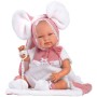 LLORENS Oblečení pro panenku miminko New Born 40-42cm s polštářkem M740-50