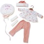 LLORENS Oblečení pro panenku miminko New Born 40-42cm s polštářkem M740-96