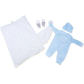 LLORENS Oblečení pro panenku miminko New Born 43-44cm s polštářkem M844-53