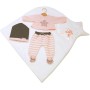 LLORENS Oblečení pro panenku miminko New Born 43-44cm s polštářkem M843-26