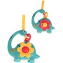 Chrastítko baby dinosaurus 12cm na baterie 2 barvy Světlo Zvuk plast