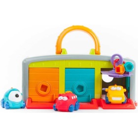 Garáž Little Hero plastová barevná set se 3 autíčky s očima a doplňky přenosná