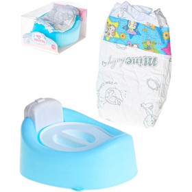 Nočník s plenou herní set pro panenku miminko na baterie Zvuk plast