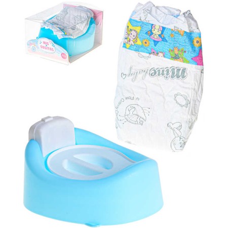 Nočník s plenou herní set pro panenku miminko na baterie Zvuk plast