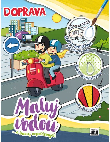 JIRI MODELS Maluj vodou A4 Doprava omalovánky