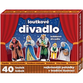 EFKO Divadlo loutkové 40 postaviček s doplňky 7 pohádek v krabici