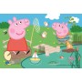 TREFL PUZZLE Prasátko Peppa Pig U rybníka mini 20x13cm 54 dílků 4 druhy