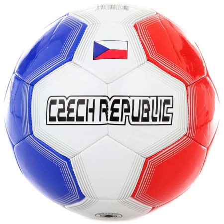 Míč fotbalový vel.5 Česká Republika kopačák 20cm šitý balon trikolora