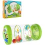 Válec baby nafukovací transparentní 43x20cm edukační set se 3 míčky pro miminko