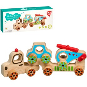 LUCY AND LEO DŘEVO Můj první kamion herní set dopravní prostředky 4 díly