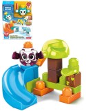 MEGA BLOKS Velká skluzavka baby stavebnice Peek A Blocks set 13 dílků + zvířátko
