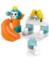 MEGA BLOKS Velká skluzavka baby stavebnice Peek A Blocks set 13 dílků + zvířátko