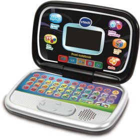 VTECH První notebook dětský zábavný počítač s aktivitami na baterie černý CZ Zvuk