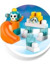MEGA BLOKS Velká skluzavka baby stavebnice Peek A Blocks set 13 dílků + zvířátko
