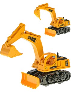 Bagr plastový žlutý 18cm na setrvačník 2 druhy