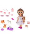 Panenka holčička 16cm set s pejsky a nádobím 2 druhy v krabici