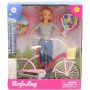 Panenka Defa Lucy 29cm set s jízdním kolem plast v krabici