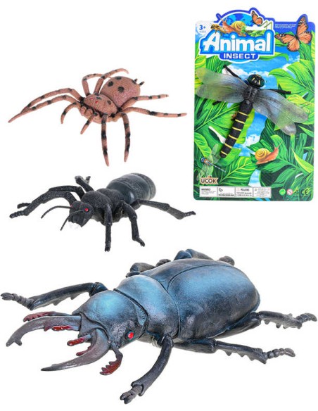 Zvířátko hmyz 18-23cm 4 druhy na kartě plast