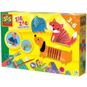 SES CREATIVE Zvířátka origami Cik-Cak kreativní set skládačka v krabici