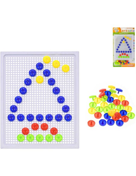 Mozaika tabulka s barevnými kloboučky plast na kartě