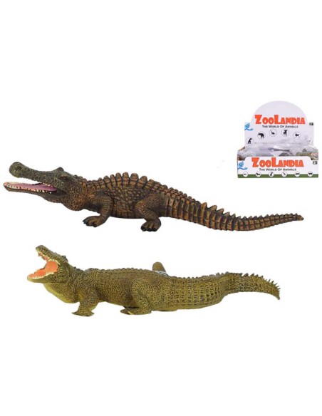 Zvířata krokodýl 21-23cm plastové figurky zvířátka 2 druhy