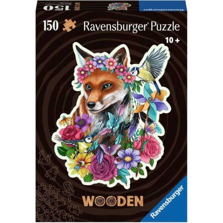 RAVENSBURGER DŘEVO Puzzle 150 dílků Barevná liška 27x20cm skládačka