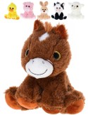 PLYŠ Zvířátko baby sedící farma 14cm velké oči 6 druhů *PLYŠOVÉ HRAČKY*