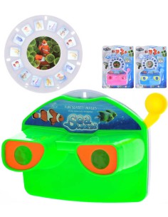 Foťák s promítáním zvířátka mořský svět set se 2 stereo kotoučky plast 3 barvy