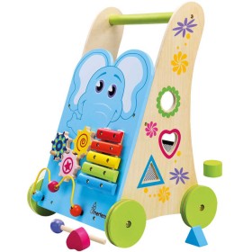 BINO DŘEVO Chodítko Activity baby s aktivitami a xylofonem FSC 100%