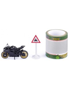 SIKU Motocykl Ducati Panigale 1299 se závodní dráhou 5m a dopravním značením