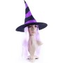 KARNEVAL Klobouk čarodějnický s fialovými vlasy *KARNEVALOVÝ DOPLNĚK*