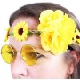 KARNEVAL Sada hippies žlutá brýle s čelenkou a náušnicemi *KARNEVALOVÝ DOPLNĚK*