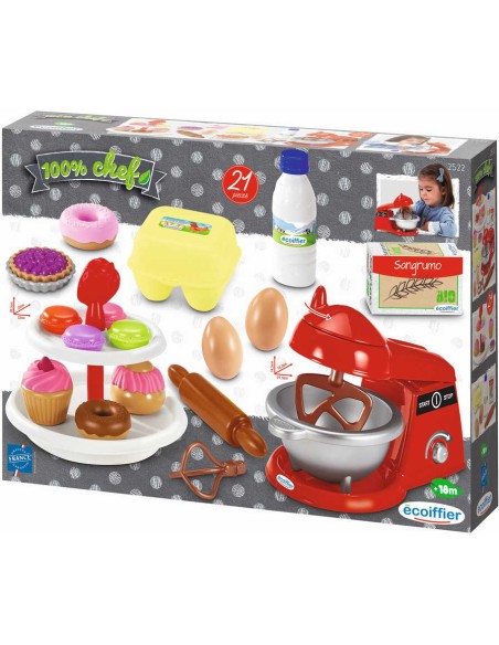 ECOIFFIER Baby robot kuchyňský set s nástroji a maketami potravin plast