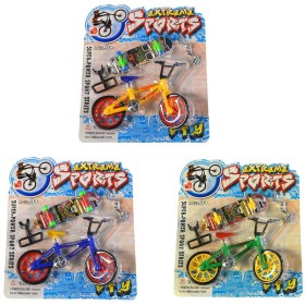 Fingerboard skateboard prstový set s kolem BMX různé druhy plast