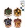 Mazaci guma tvarovaná erb kolejí Harry Potter set 4ks blister
