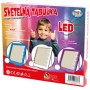 Tabulka světelná kreslicí set s fixy a hadříkem na baterie LED Světlo 3 barvy