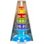 BAM BAM Baby Věž vzdělávací navlékací pyramida 35cm pro miminko plast