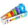 BAM BAM Baby Věž vzdělávací navlékací pyramida 35cm pro miminko plast